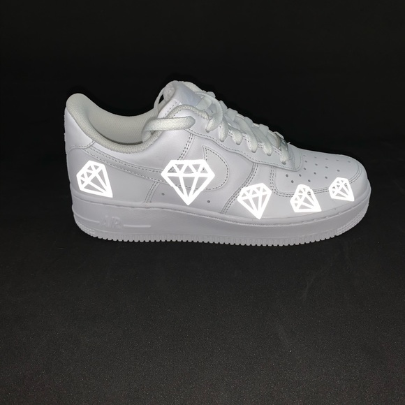 Reflective diamond Air Force 1’s - Picture 3 of 7